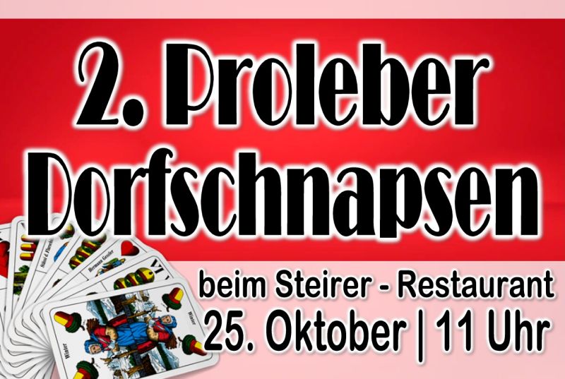 2. Proleber Dorfschnapsen beim Steirer Restaurant_allgem